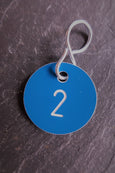 Zahlenmarken und Textmarken aus Kunststoff rund 30 mm