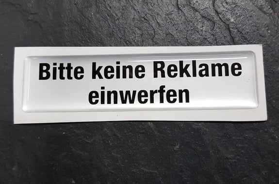 Lässtige Werbung muss nicht sein. Schilder: Keine Werbung
