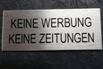 Lässtige Werbung muss nicht sein. Schilder: Keine Werbung